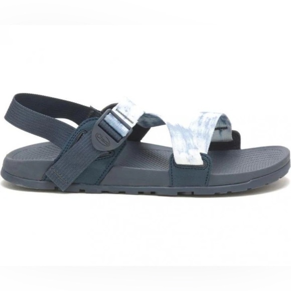 NWT Chaco Lowdown Slide Sandals Faded Blue Fog Adjustable Strap Size 12
